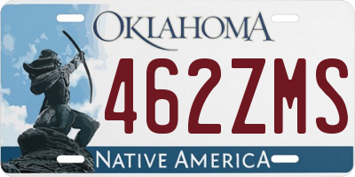 OK license plate 462ZMS