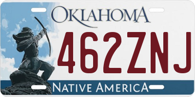 OK license plate 462ZNJ