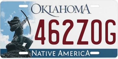 OK license plate 462ZOG