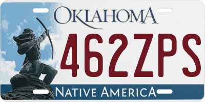 OK license plate 462ZPS