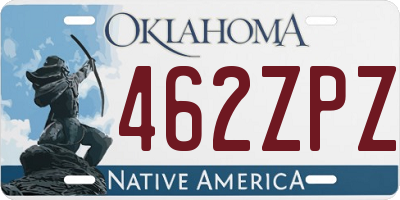 OK license plate 462ZPZ