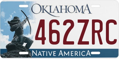 OK license plate 462ZRC