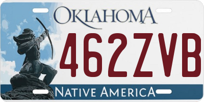OK license plate 462ZVB