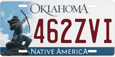 OK license plate 462ZVI