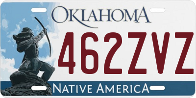 OK license plate 462ZVZ