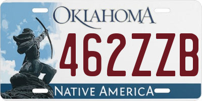 OK license plate 462ZZB