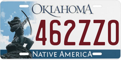 OK license plate 462ZZO