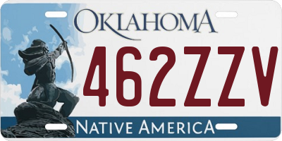 OK license plate 462ZZV