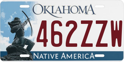 OK license plate 462ZZW