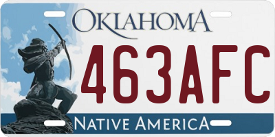 OK license plate 463AFC