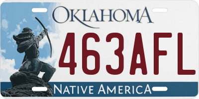 OK license plate 463AFL