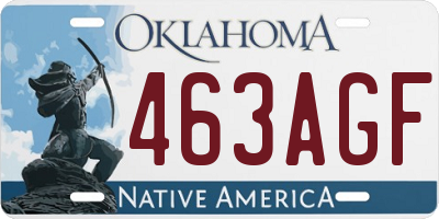 OK license plate 463AGF