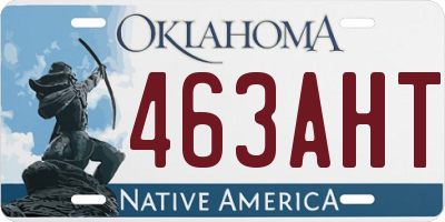 OK license plate 463AHT