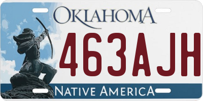 OK license plate 463AJH