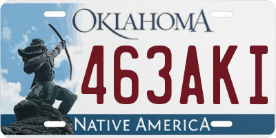 OK license plate 463AKI