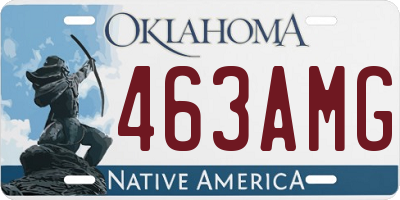 OK license plate 463AMG