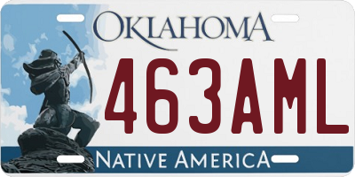 OK license plate 463AML