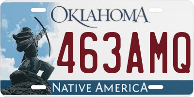 OK license plate 463AMQ