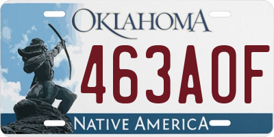 OK license plate 463AOF