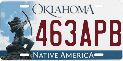 OK license plate 463APB