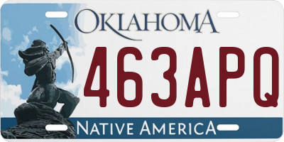 OK license plate 463APQ
