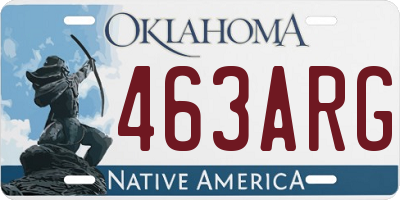 OK license plate 463ARG