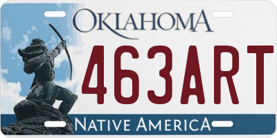 OK license plate 463ART