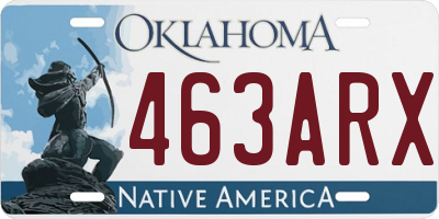 OK license plate 463ARX