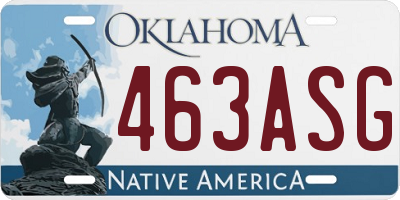 OK license plate 463ASG