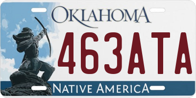 OK license plate 463ATA