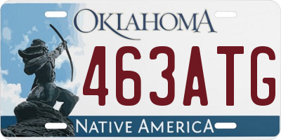 OK license plate 463ATG