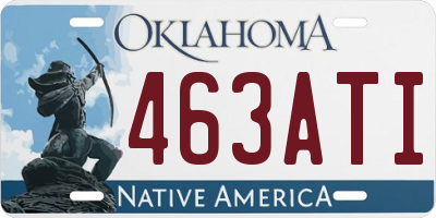 OK license plate 463ATI