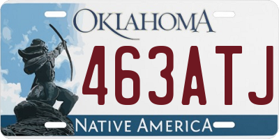 OK license plate 463ATJ