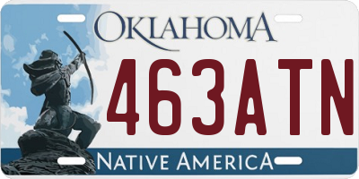 OK license plate 463ATN