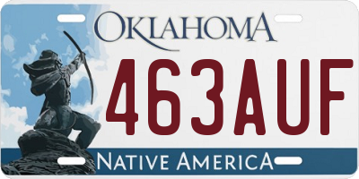 OK license plate 463AUF