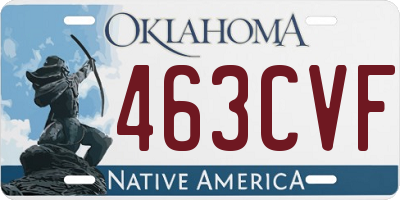 OK license plate 463CVF