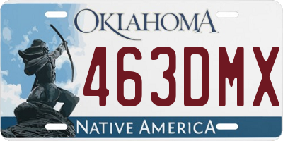 OK license plate 463DMX