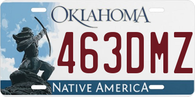OK license plate 463DMZ