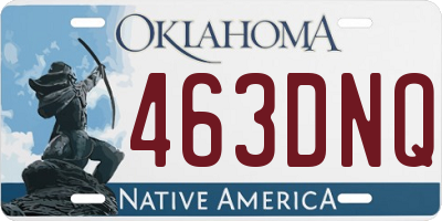 OK license plate 463DNQ