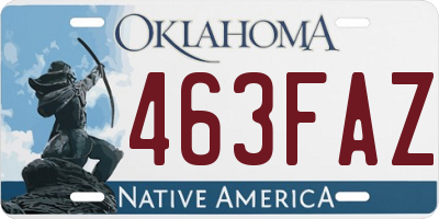 OK license plate 463FAZ