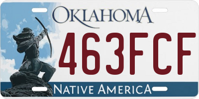 OK license plate 463FCF