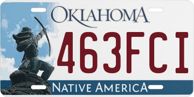OK license plate 463FCI