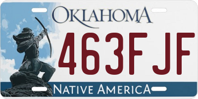 OK license plate 463FJF