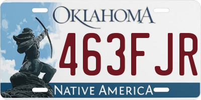 OK license plate 463FJR
