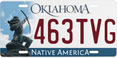 OK license plate 463TVG