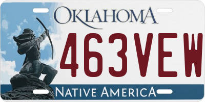 OK license plate 463VEW