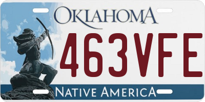 OK license plate 463VFE