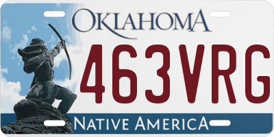 OK license plate 463VRG
