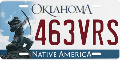 OK license plate 463VRS