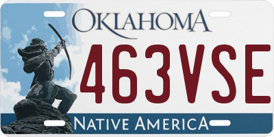 OK license plate 463VSE